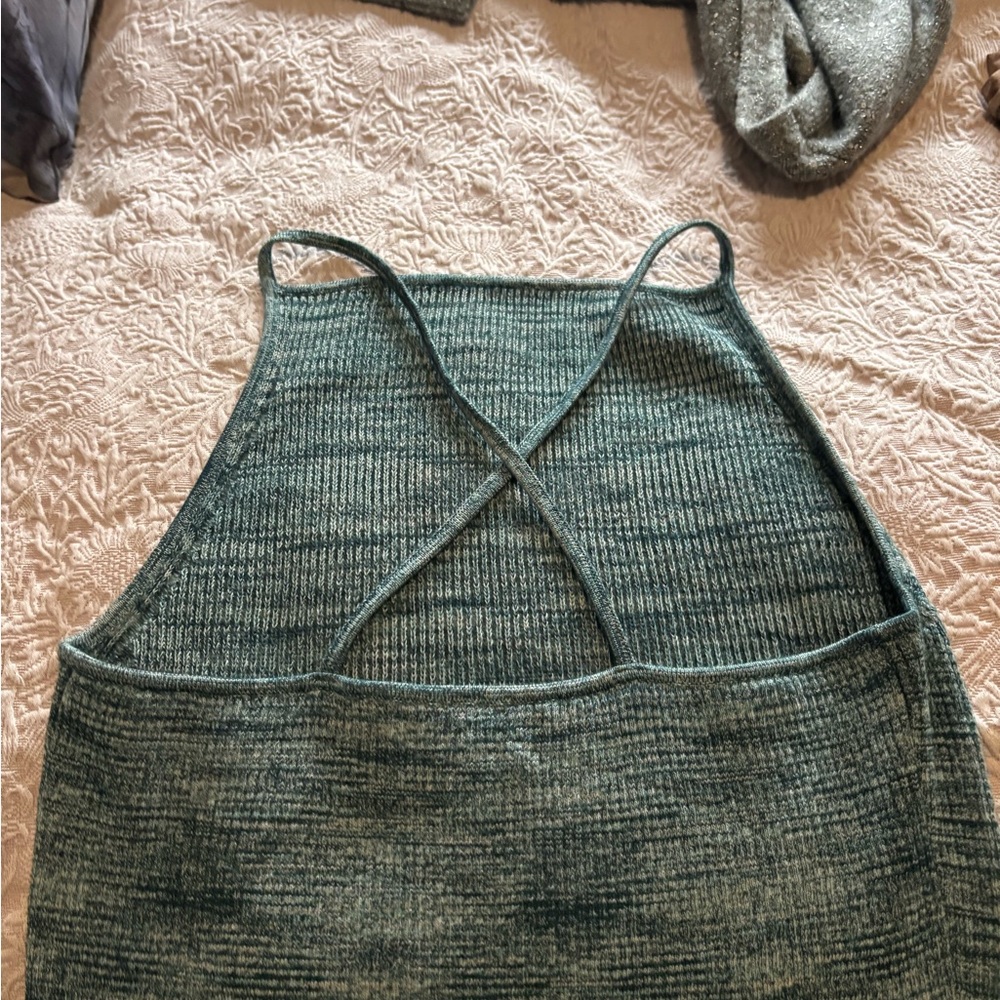 Banana Republic Textured Green Maxi Dress - Picture 2 of 3